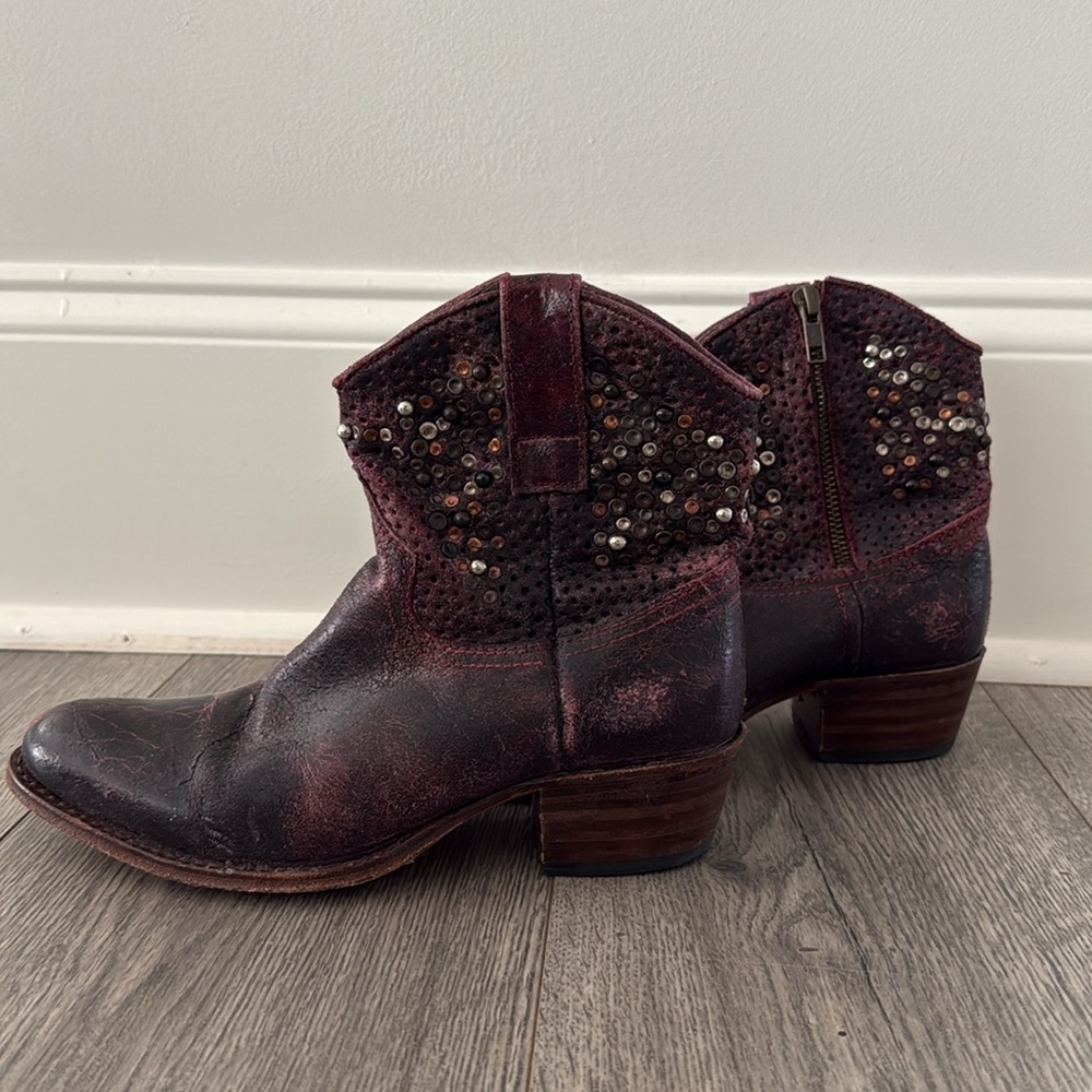Frye Deborah Studded Leather Ankle Boots
